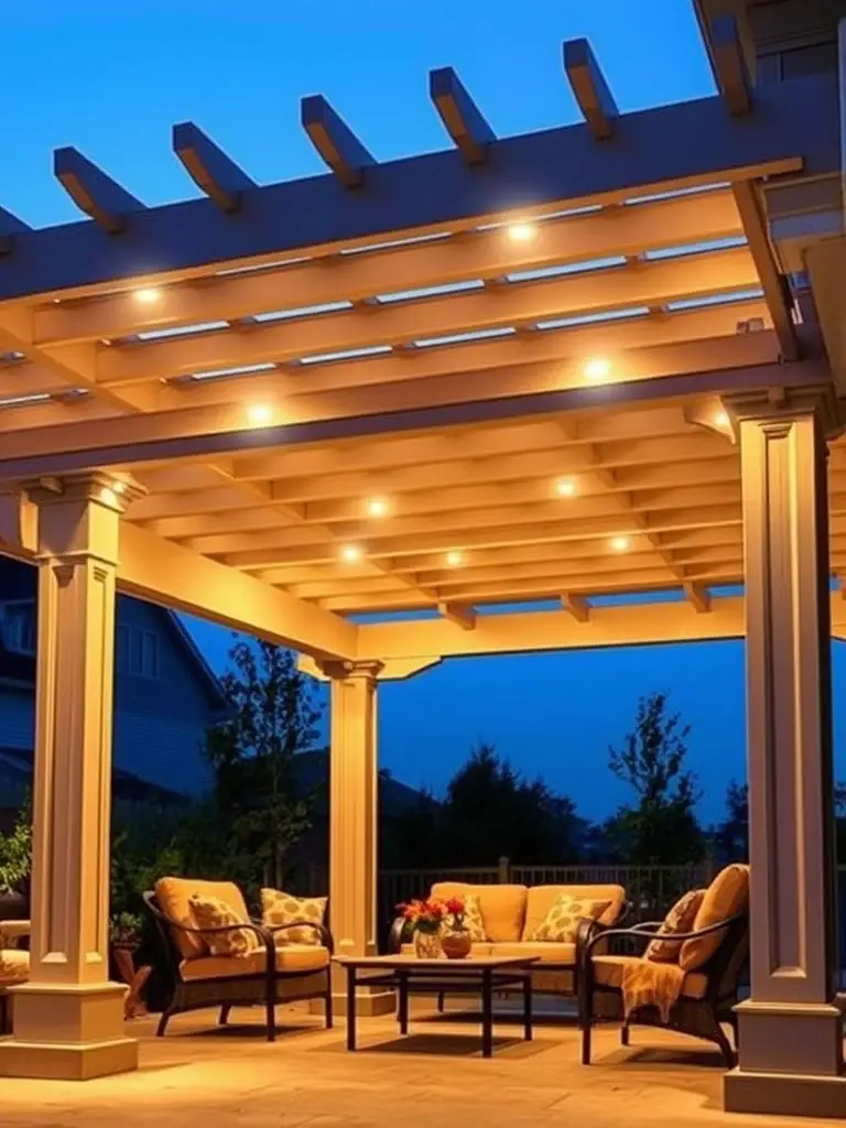 An image of a modern Zimski Vrt pergola installed in a stylish outdoor setting, showcasing its elegant design and seamless integration with the surrounding landscape.